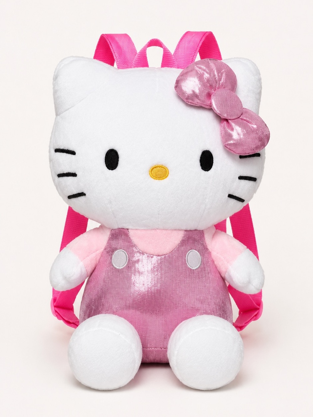 NWT Sanrio Hello Kitty 13” Metallic Pink Plush Backpack Kawaii